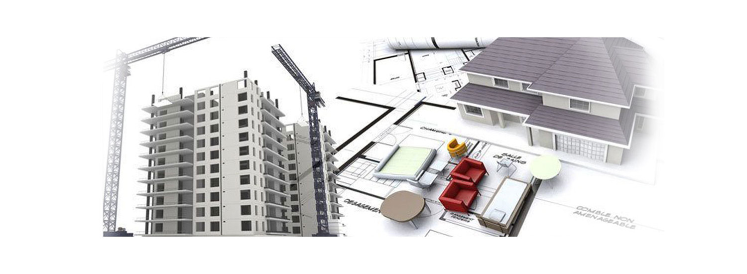 Building render beside an architectural floor plan